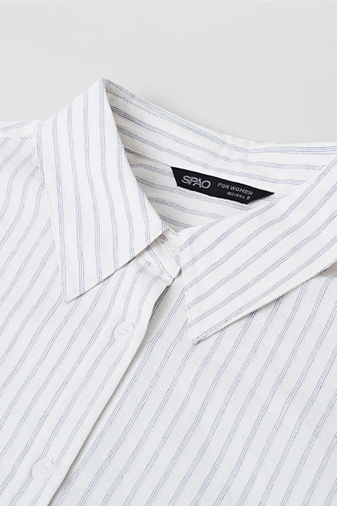 SPAO Women Short Sleeve Stripe Shirt