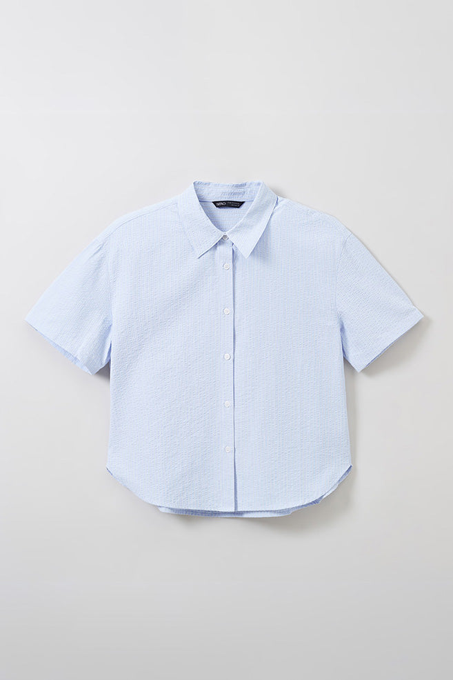 SPAO Women Short Sleeve Stripe Shirt