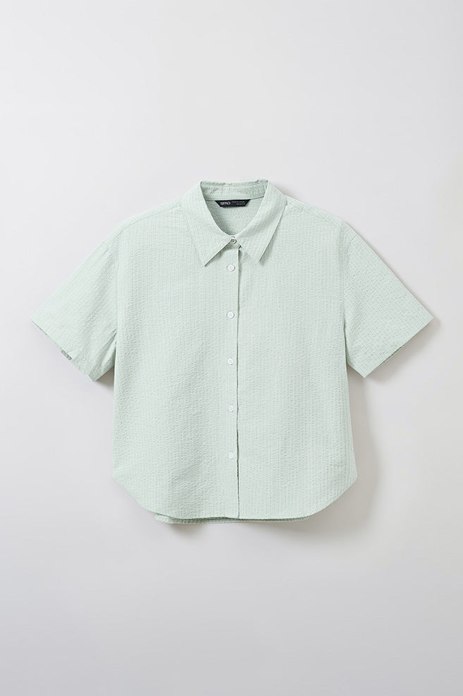 SPAO Women Short Sleeve Stripe Shirt