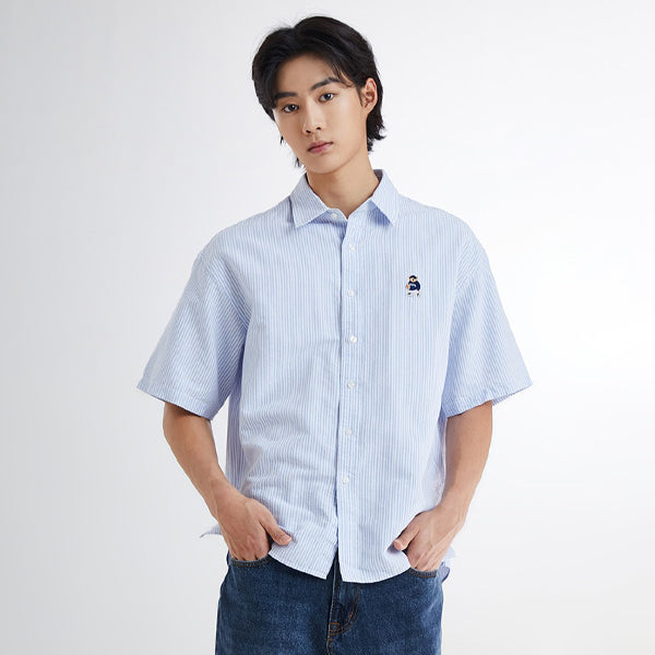 SPAO Men Short Sleeve Overfit Shirt SPYWE25C51 Blue