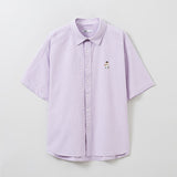 SPAO Men Short Sleeve Overfit Shirt SPYWE25C51 Violet