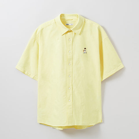 SPAO Men Short Sleeve Overfit Shirt SPYWE25C51 Lemon Yellow