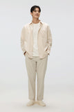 SPAO Men Long Sleeve Linen Shirt