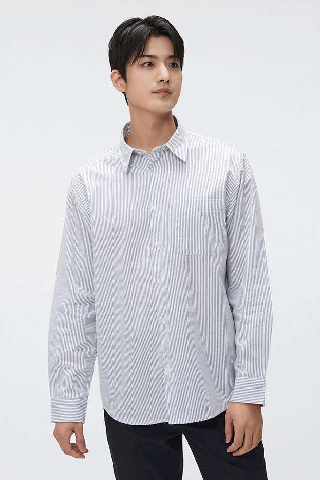 SPAO Men Long Sleeve Linen Shirt