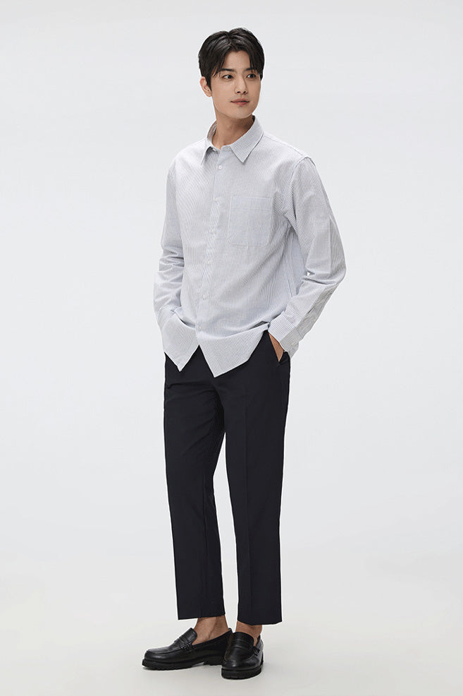 SPAO Men Long Sleeve Linen Shirt