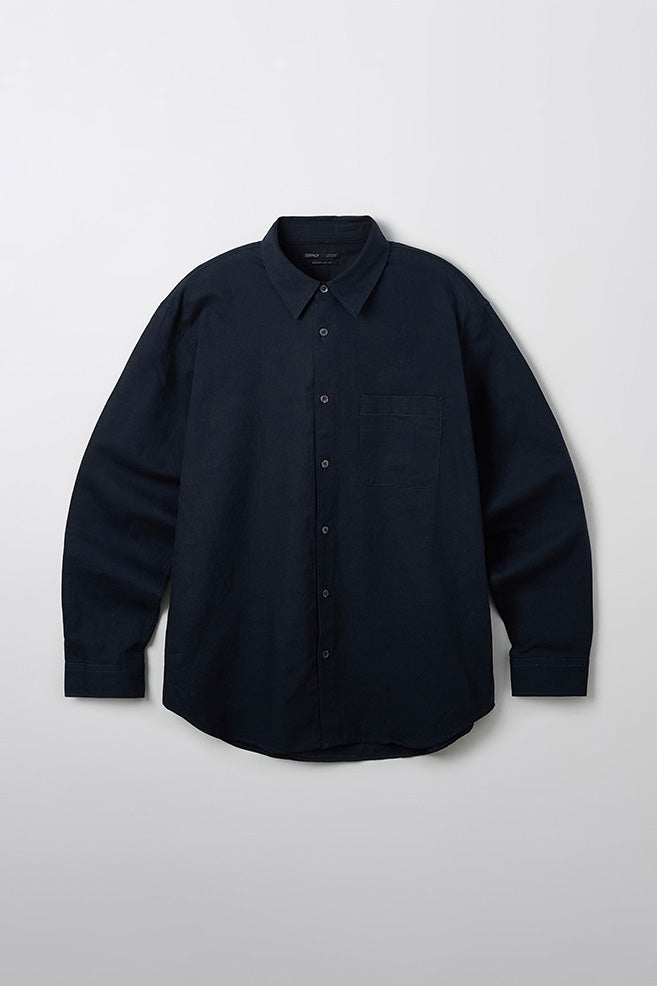 SPAO Men Long Sleeve Linen Shirt