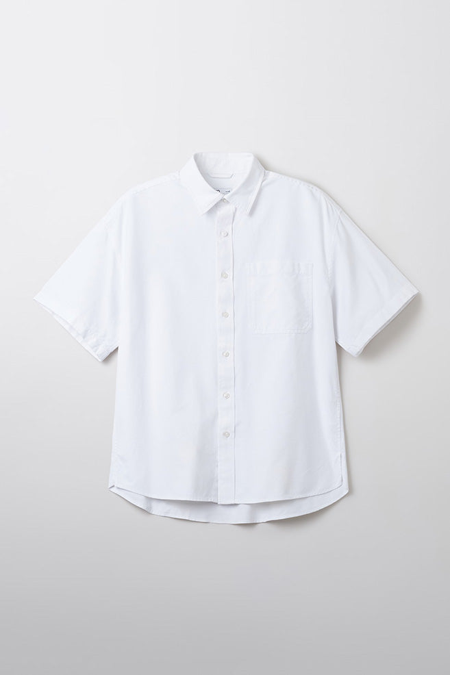 Men Short Sleeve Overfit Oxford Shirt
