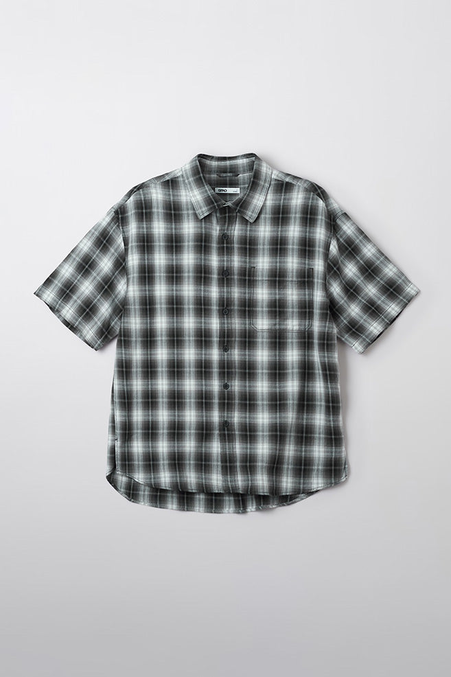 Men Short Sleeve Checked Shirt