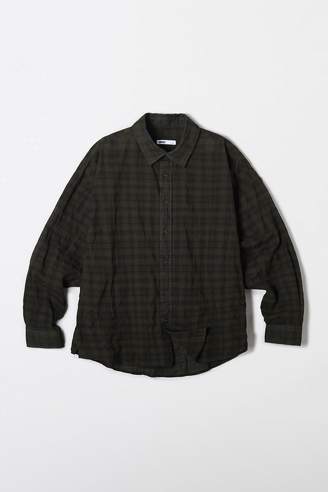 Men Long Sleeve Checked Shirt