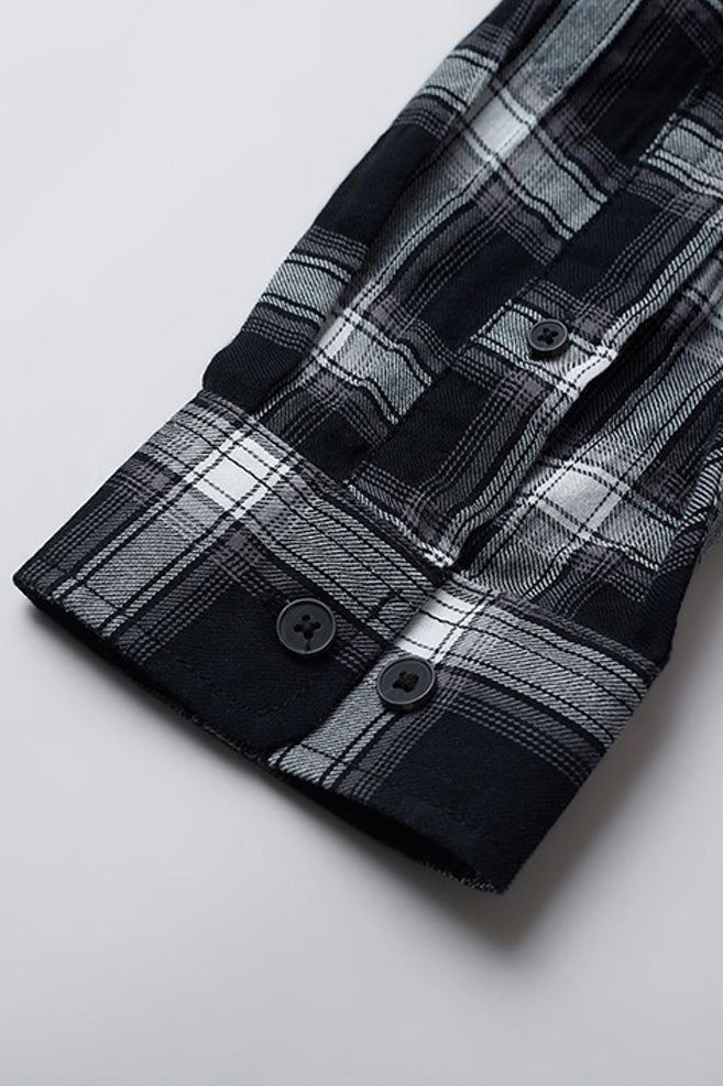 Men Long Sleeve Checked Shirt