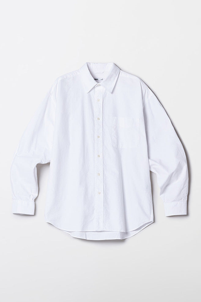 Men Long Sleeve Overfit Oxford Shirt