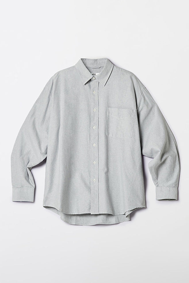 Men Long Sleeve Overfit Oxford Shirt