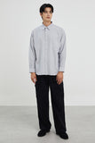 Men Long Sleeve Overfit Oxford Shirt