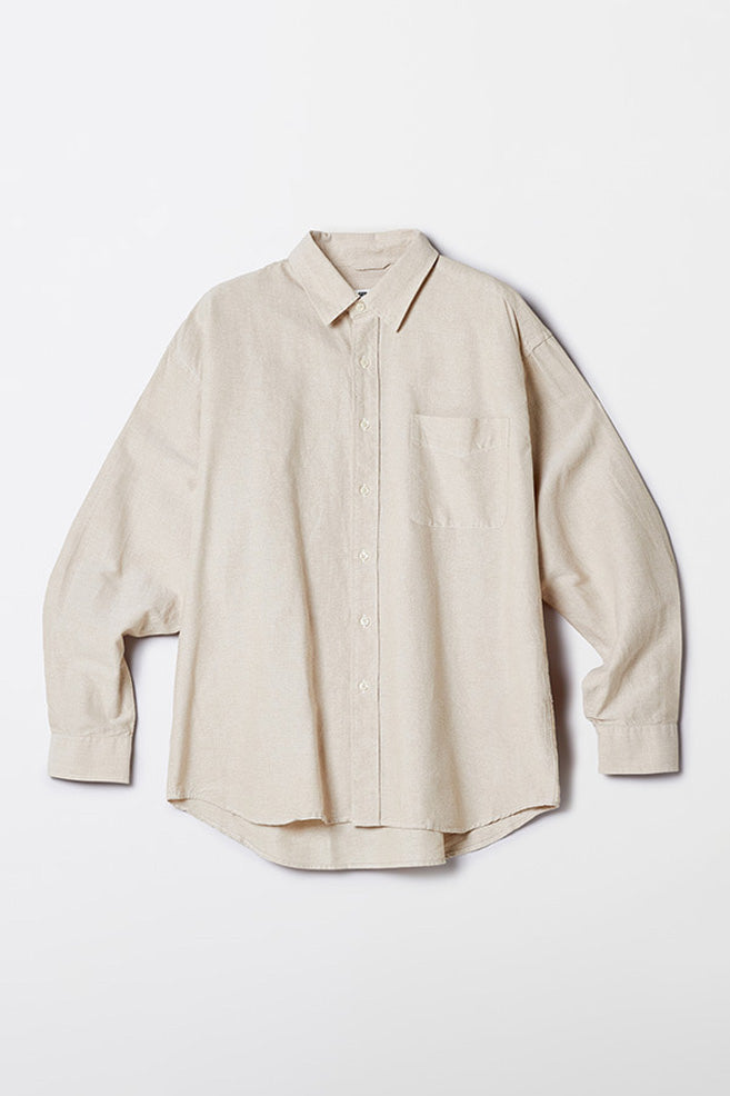 Men Long Sleeve Overfit Oxford Shirt