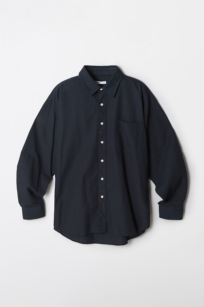Men Long Sleeve Overfit Oxford Shirt