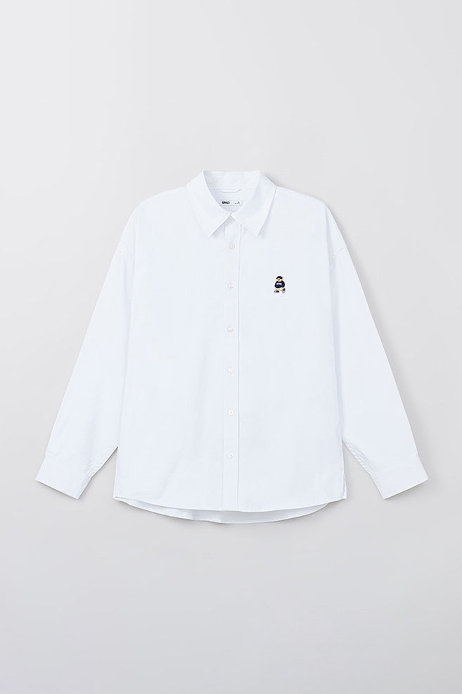 Men Long Sleeve Woodie Oxford Shirt