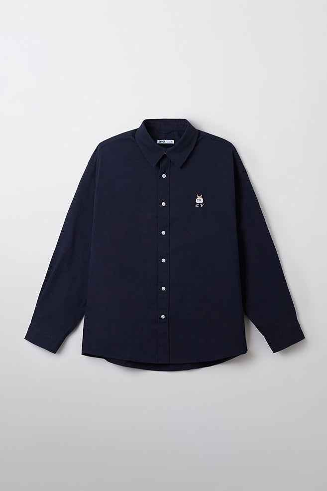 Men Long Sleeve Woodie Oxford Shirt