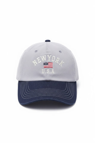 Denim Color Block Ball Cap