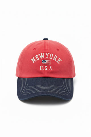 Denim Color Block Ball Cap