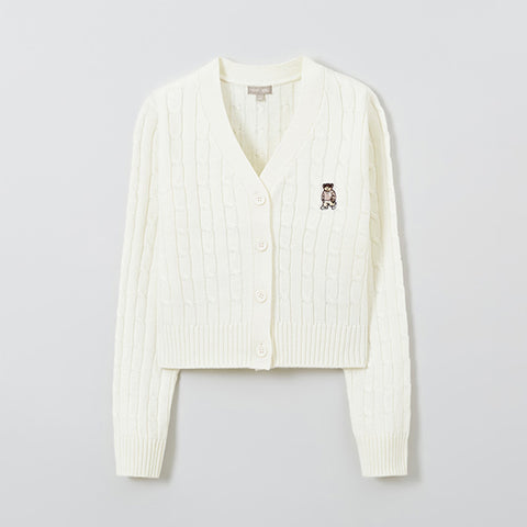 SPAO Women Long Sleeve Woodie Cardigan SPCKD49G02
