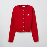 SPAO Women Long Sleeve Crop Cardigan SPCKE49G40 Red