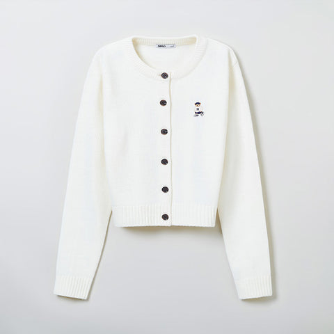 SPAO Women Long Sleeve Crop Cardigan SPCKE49G40 Ivory