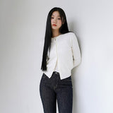 SPAO Women Long Sleeve Cardigan SPCKE49W01 Melange Gray