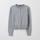 SPAO Women Long Sleeve Cardigan SPCKE49W01 Melange Gray