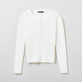 SPAO Women Long Sleeve Cable Cardigan SPCKE49W11 Ivory