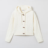 SPAO Women Long Sleeve Hoodie Cardigan SPCKE4TG41 Ivory