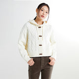 SPAO Women Long Sleeve Hoodie Cardigan SPCKE4TG41 Ivory