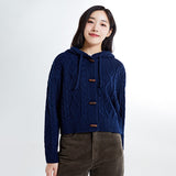 SPAO Women Long Sleeve Hoodie Cardigan SPCKE4TG41 Navy