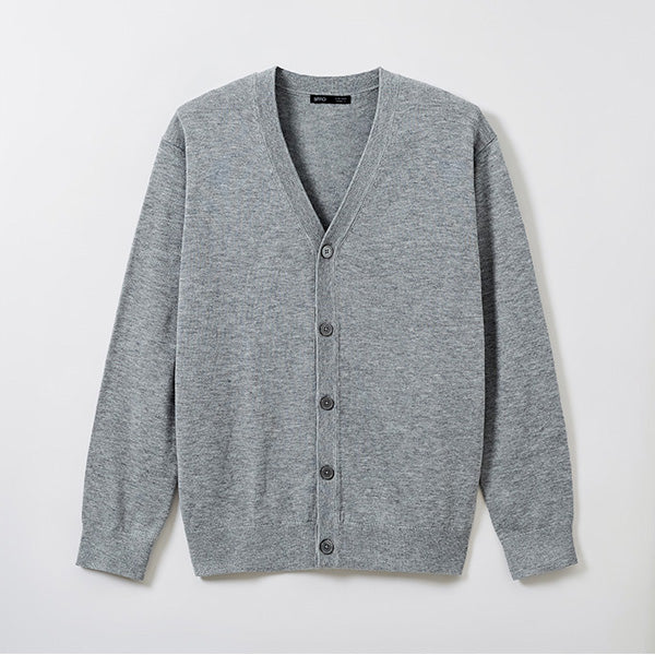 SPAO Men Long Sleeve V Neck Cardigan SPCKE4TM02 Grey