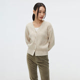 SPAO Women Long Sleeve Loose Fit Cardigan SPCKF12W12 Oatmeal