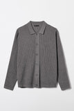 Men Long Sleeve Cotton Blend Collar Cardigan