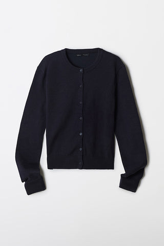 Women Long Sleeve Soft Yarn Cardigan - Navy