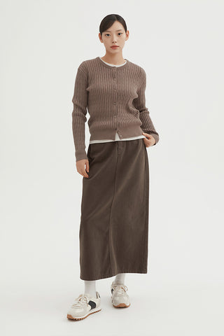 Women Long Sleeve Soft Yarn Cable Cardigan
