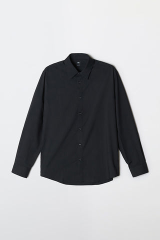 Men Long Sleeve Regular Fit Shirt - Black