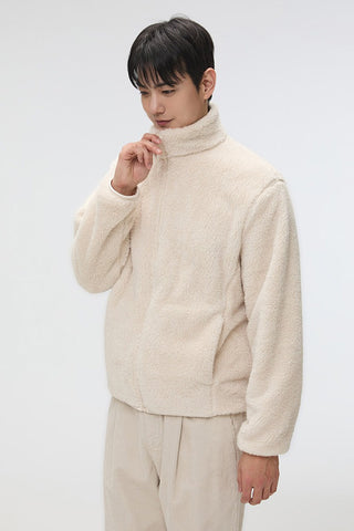 Men Long Sleeve Basic Zip-Up Jacket
