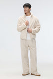 Men Long Sleeve Basic Zip-Up Jacket