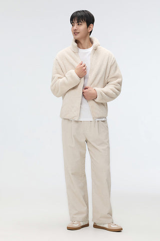 Men Long Sleeve Basic Zip-Up Jacket
