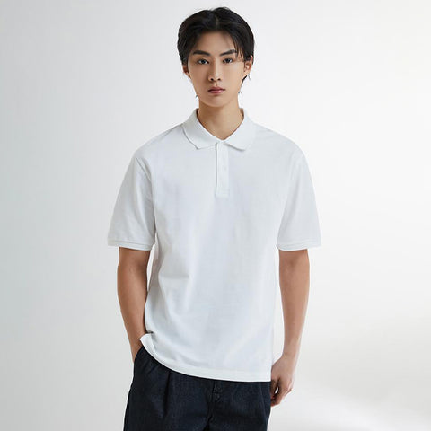 SPAO Men Short Sleeve Basic Polo SPHWE24M01 White