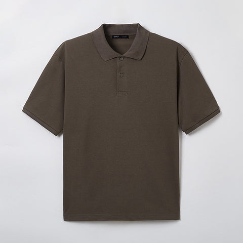 SPAO Men Short Sleeve Basic Polo SPHWE24M01 Brown