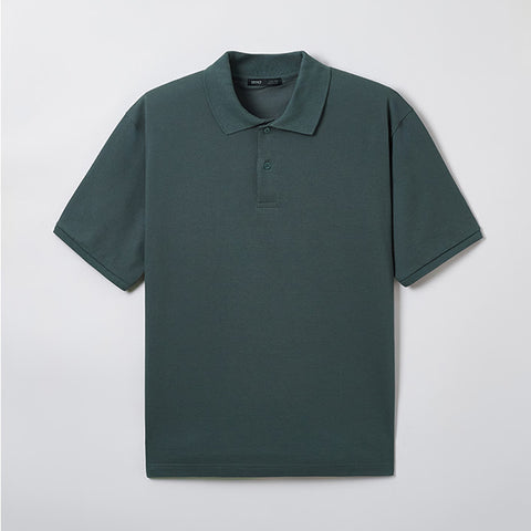 SPAO Men Short Sleeve Basic Polo SPHWE24M01 Dark Green