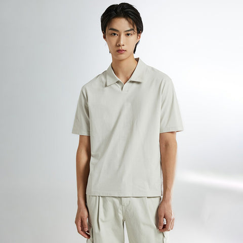 SPAO Men Short Sleeve Basic Polo SPHWE25M01 Light Beige