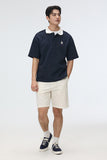 Men Short Sleeve Woodie Polo Tee