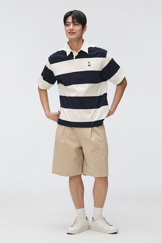 Men Short Sleeve Woodie Stripe Tee