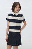 Women Short Sleeve Woodie Stripe Tee