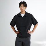 SPAO Men Short Sleeve Anorak Jacket SPJJE25C22 Black