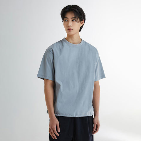 SPAO Men Short Sleeve Stretch Tee SPJJE25C23 Light Grey